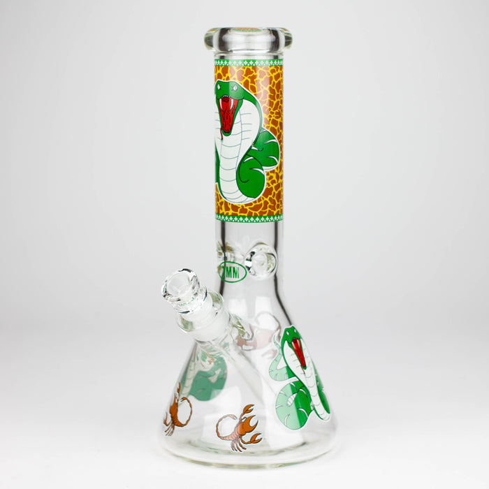Fortune | 12" 7mm Snake Glow in the dark Beaker Bong [GT125007] Glass Bong Super Supplys Inc Green