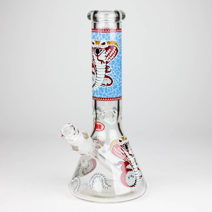 Fortune | 12" 7mm Snake Glow in the dark Beaker Bong [GT125007] Glass Bong Super Supplys Inc Blue