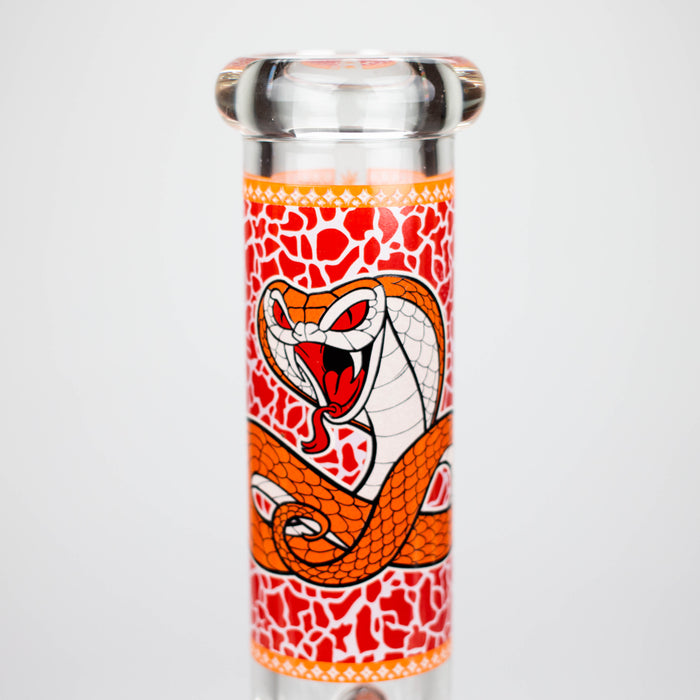 Fortune | 12" 7mm Snake Glow in the dark Beaker Bong [GT125007] Glass Bong Super Supplys Inc