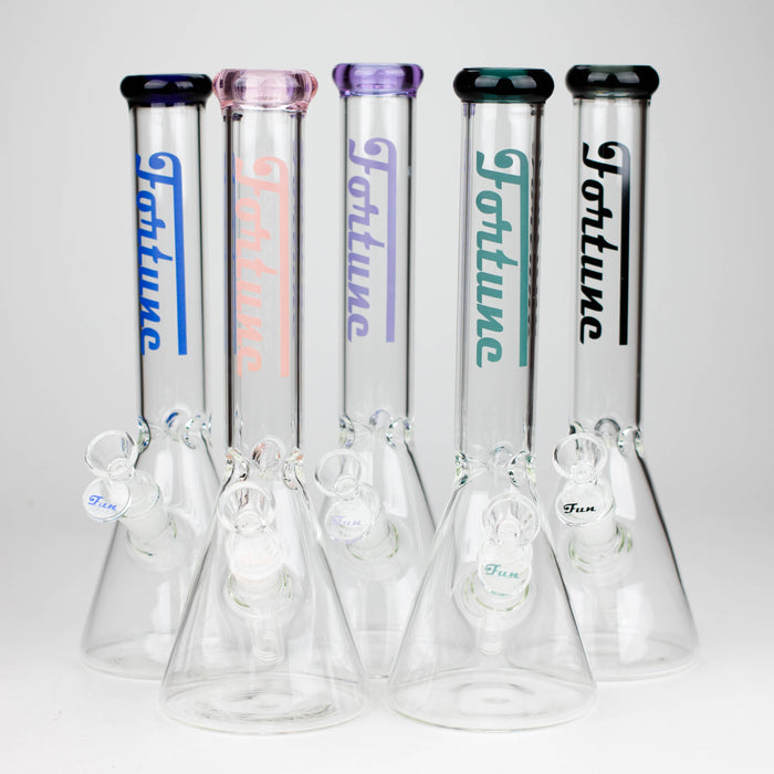 Fortune | 12“ 4mm Color Accented Beaker Bong [123804]