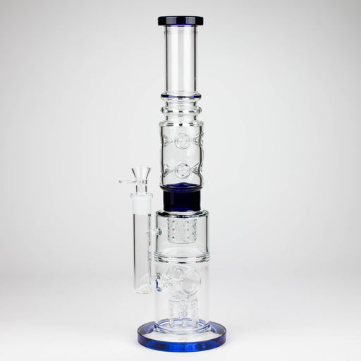Fortune | 18" Straight Glass Bong [Bong 005] Bongs Super Supplys Inc Blue