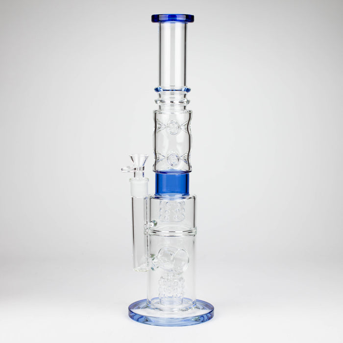 Fortune | 18" Straight Glass Bong [Bong 005] Glass Bong Super Supplys Inc Light Blue