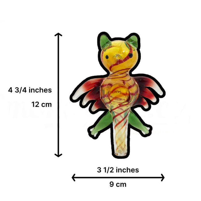 4-3/4" Bat Insideout Glass Smoking Pipe [PIP971] Glass NIBO Distribution