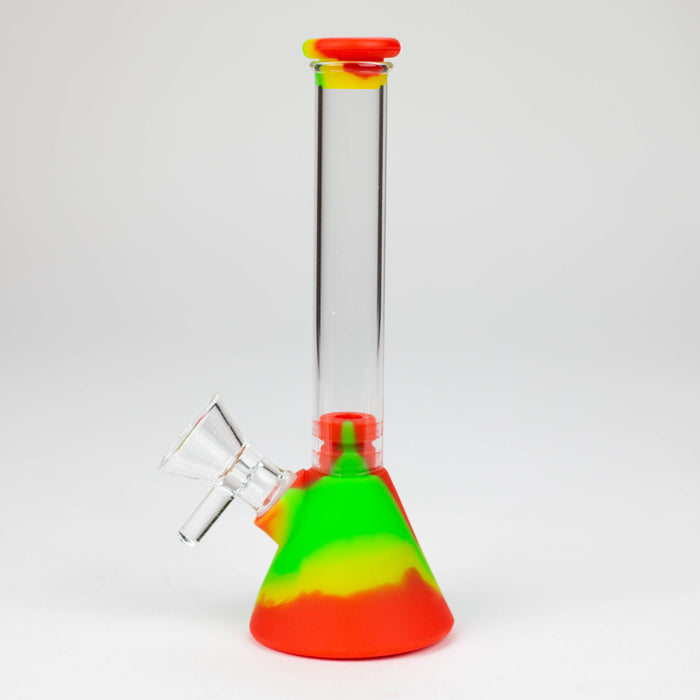 6" Silicone Glass Beaker Mini bong-Assorted [H373] Resin · Silicone · Plastic Bong YHS Smoke