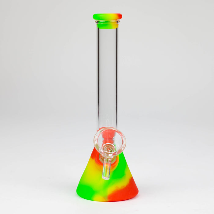 6" Silicone Glass Beaker Mini bong-Assorted [H373] Resin · Silicone · Plastic Bong YHS Smoke