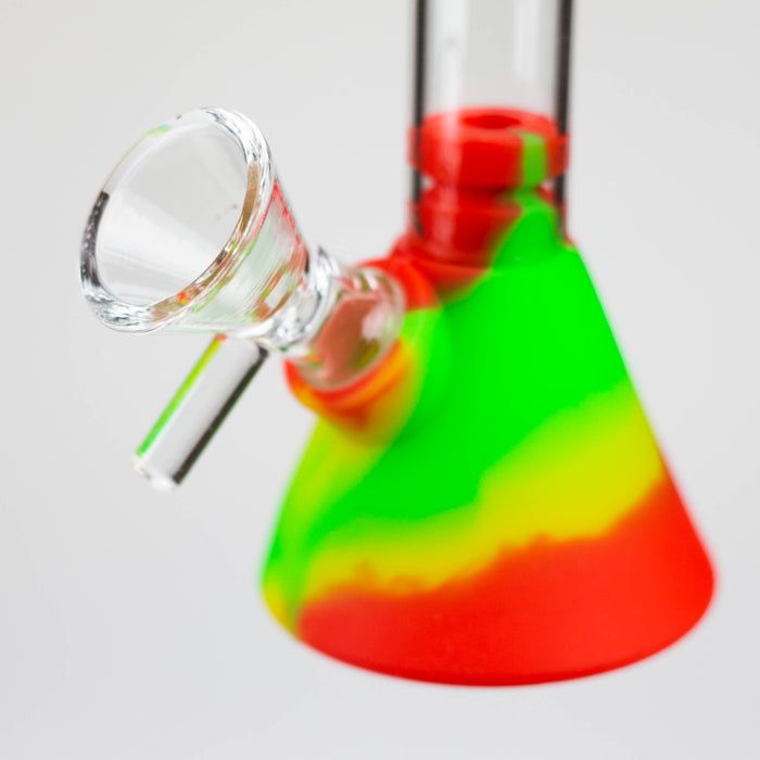 6" Silicone Glass Beaker Mini bong-Assorted [H373] Resin · Silicone · Plastic Bong YHS Smoke