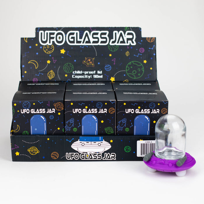UFO glass jar 90ml Box of 6 Jar YHS Smoke