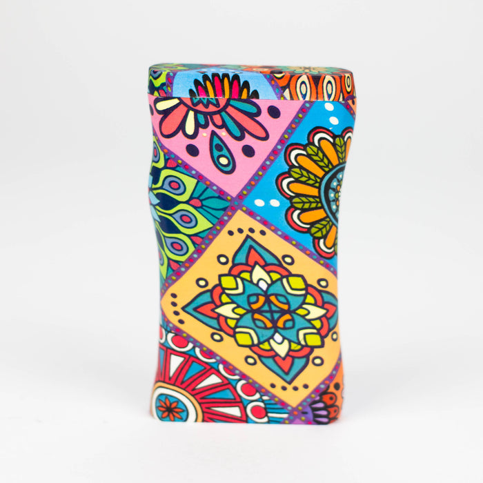 Plastic Dugout with glass one hitter -Assorted design [C067] Dugout YHS Smoke