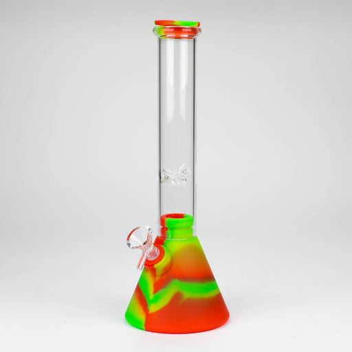 10.5" Silicone Glass Beaker bong-Assorted [H374] Bongs YHS Smoke