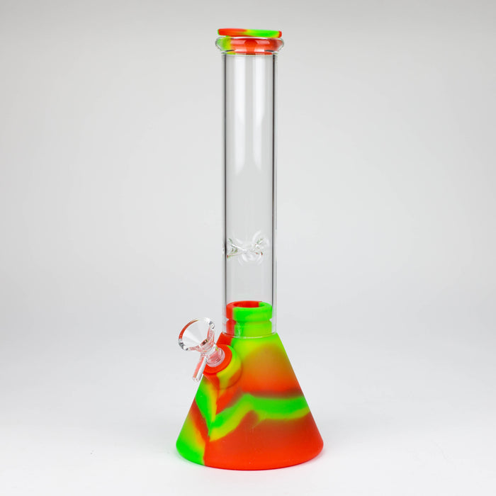 10.5" Silicone Glass Beaker bong-Assorted [H374] Resin · Silicone · Plastic Bong YHS Smoke