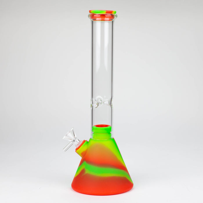 10.5" Silicone Glass Beaker bong-Assorted [H374] Resin · Silicone · Plastic Bong YHS Smoke
