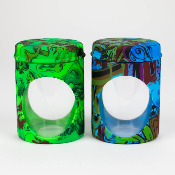 Silicone flower Jar-Assorted [J1P] Jar YHS Smoke