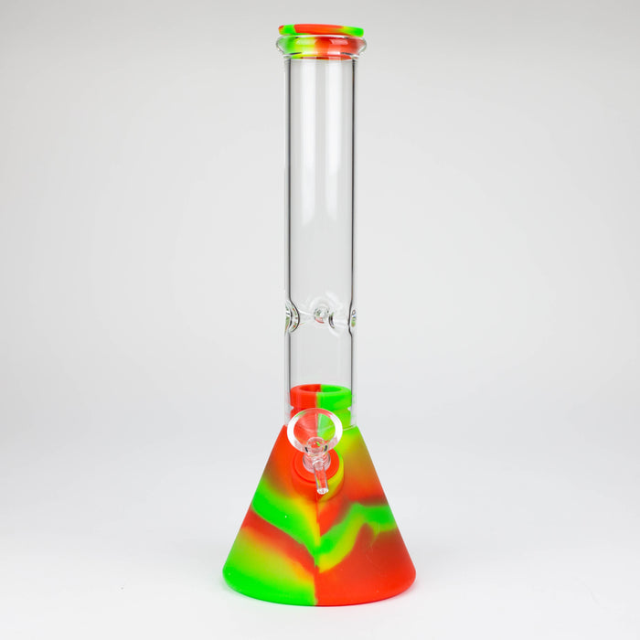 10.5" Silicone Glass Beaker bong-Assorted [H374] Resin · Silicone · Plastic Bong YHS Smoke