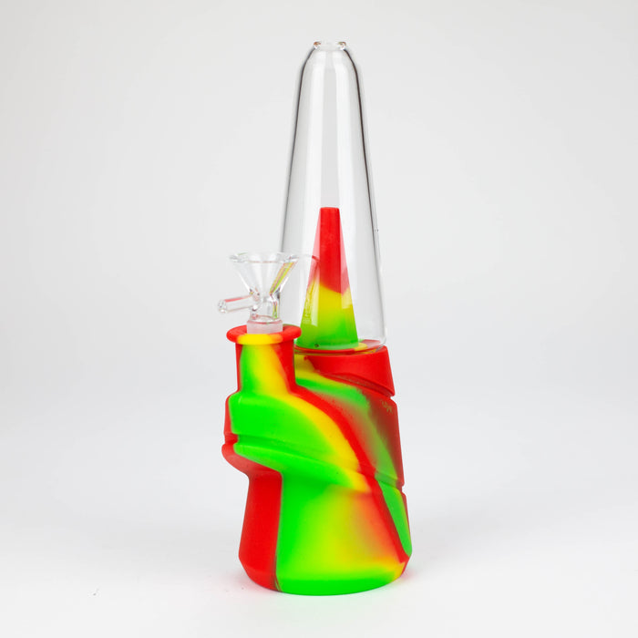 8.5" Silicone cone shape water bong-Assorted [H151]
