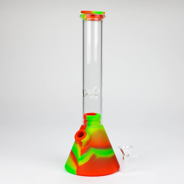10.5" Silicone Glass Beaker bong-Assorted [H374] Resin · Silicone · Plastic Bong YHS Smoke