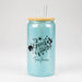 TRIM QUEEN | GOOD VIBES GLASS TUMBLER WITH LID AND STRAW Gadget Trim Queen BLACK LABEL/BLUE