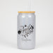 TRIM QUEEN | GOOD VIBES GLASS TUMBLER WITH LID AND STRAW Gadget Trim Queen BLACK LABEL/GREY