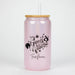 TRIM QUEEN | GOOD VIBES GLASS TUMBLER WITH LID AND STRAW Gadget Trim Queen BLACK LABEL/PINK