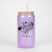 TRIM QUEEN | GOOD VIBES GLASS TUMBLER WITH LID AND STRAW Gadget Trim Queen BLACK LABEL/PURPLE
