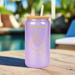 TRIM QUEEN | MIDDLE FINGER GLASS TUMBLER WITH LID AND STRAW Balloon · Party · Game Trim Queen