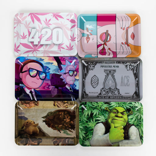 ZMetal Tray Small Pack of 12 [TM121] Tray 777 Smoke