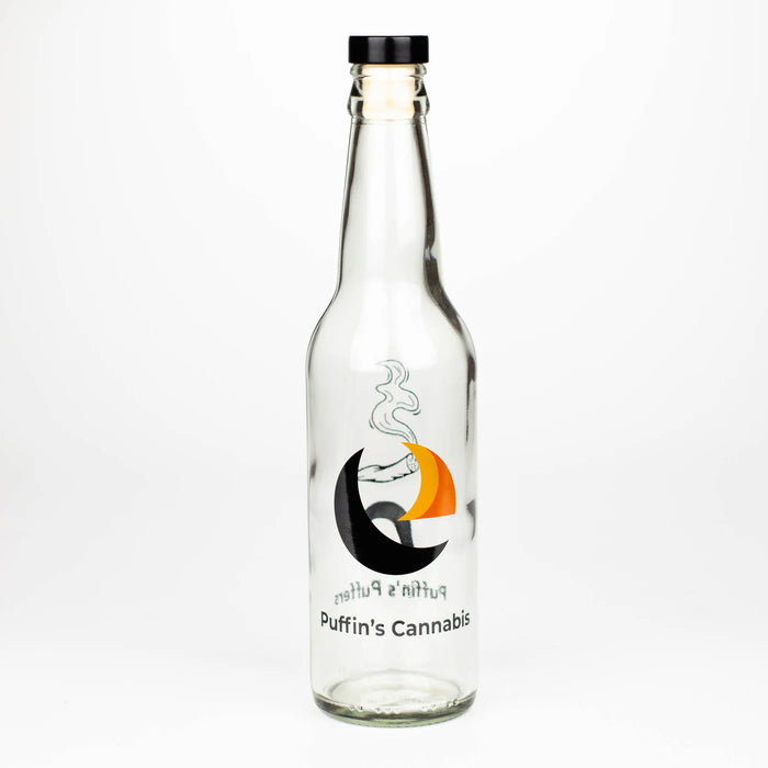 [6 / 12 Pack Bundle] Puffin's Puffers™ 9" Toke Bottle Glass Bong ONE