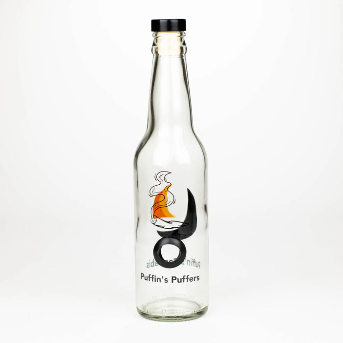 [6 / 12 Pack Bundle] Puffin's Puffers™ 9" Toke Bottle Glass Bong ONE