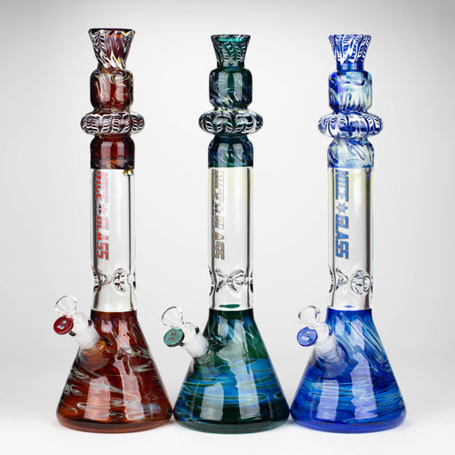 NG | 18 inch Fumed Top Glass Beaker [S392] Bongs High-End Brands Glass