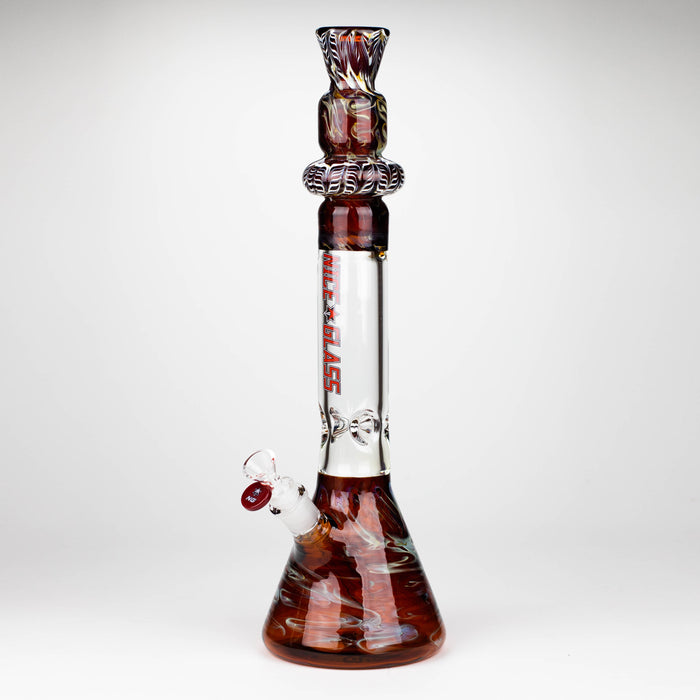 NG | 18 inch Fumed Top Glass Beaker [S392] Glass Bong High-End Brands Glass AMBER