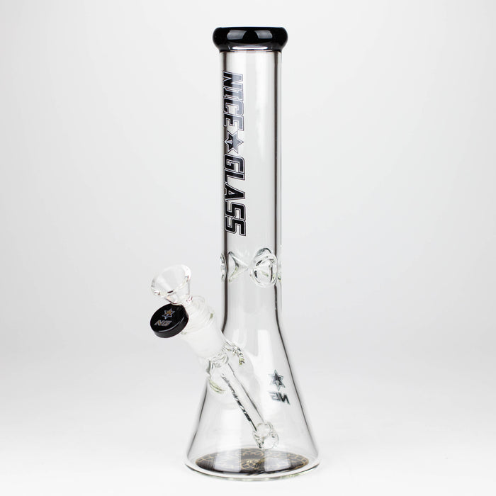 NG | 11" Slim Beaker with Bottom Design [YN1127] Bongs High-End Brands Glass BLACK