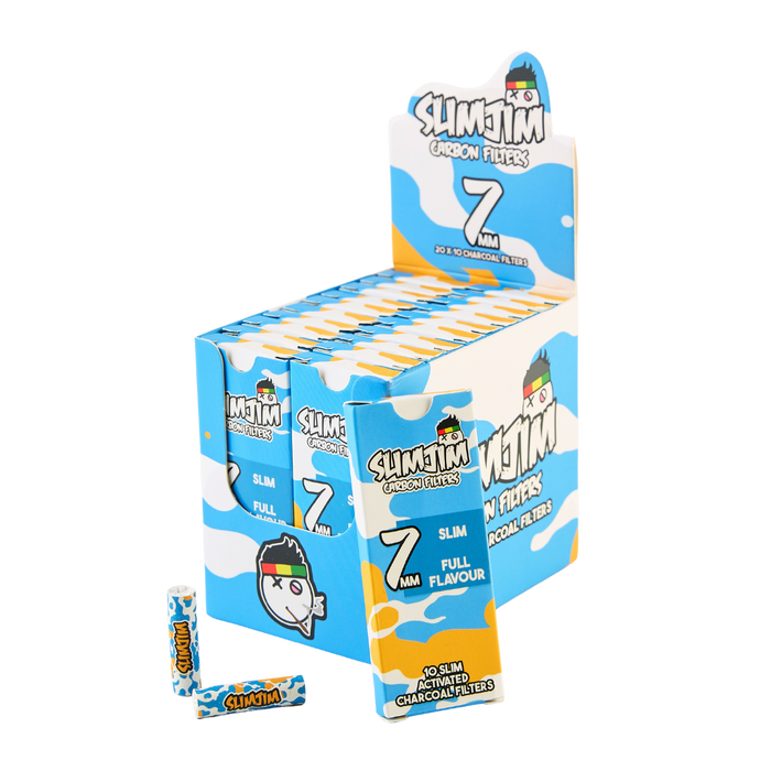 Slimjim - Splash Carbon Filters (7mm) (Pack of 10) Filter Tip SLIMJIM