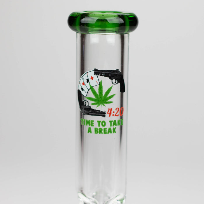 7" Zoom Glass Bong with Bowl [AK050]