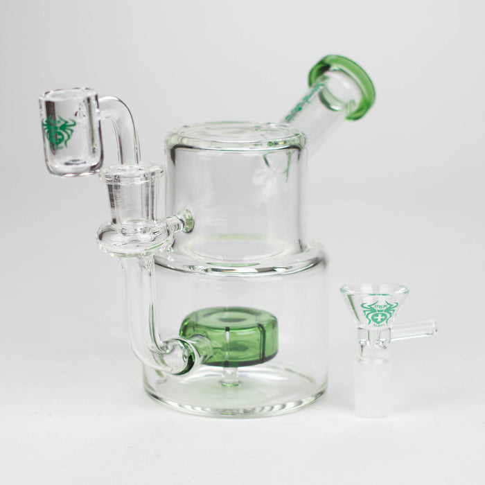 Xtreme | 5" Glass 2-in-1 bubbler [DCK005] Glass Bong Canadian Distributor Green