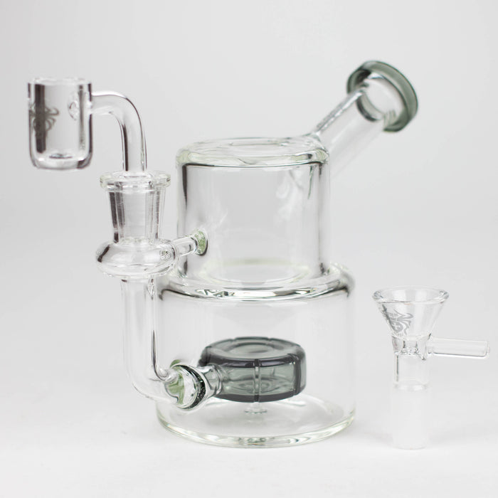 Xtreme | 5" Glass 2-in-1 bubbler [DCK005] Glass Bong Canadian Distributor Charcoal Black