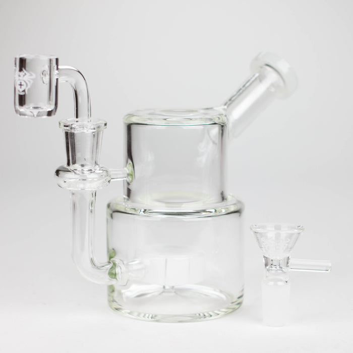 Xtreme | 5" Glass 2-in-1 bubbler [DCK005] Glass Bong Canadian Distributor White