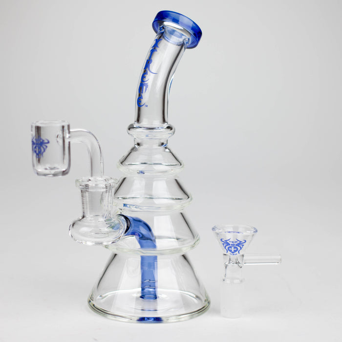 Xtreme | 7" Glass 2-in-1 bubbler [DCK009] Glass Bong Canadian Distributor Blue