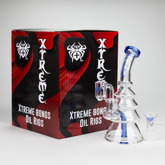 Xtreme | 7" Glass 2-in-1 bubbler [DCK009] Glass Bong Canadian Distributor