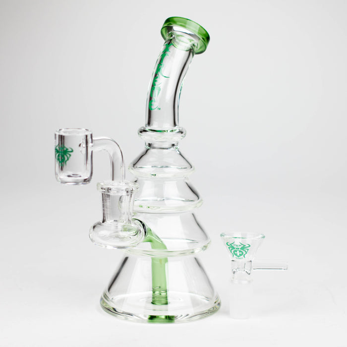 Xtreme | 7" Glass 2-in-1 bubbler [DCK009] Glass Bong Canadian Distributor Green