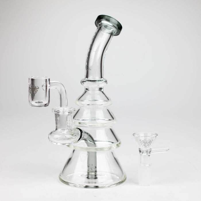 Xtreme | 7" Glass 2-in-1 bubbler [DCK009] Glass Bong Canadian Distributor Charcoal Black