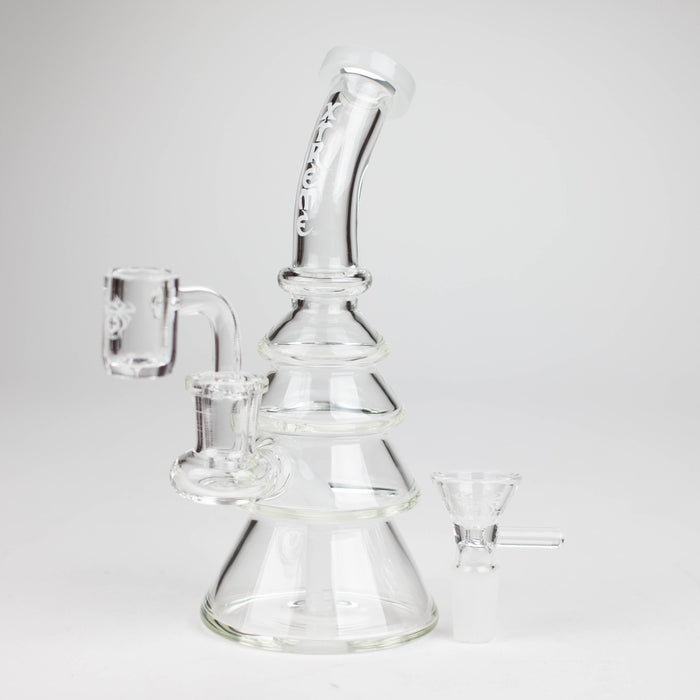Xtreme | 7" Glass 2-in-1 bubbler [DCK009] Glass Bong Canadian Distributor White