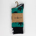 TRIM QUEEN | MJ SOCKS Footwear Trim Queen BLACK ON TURQUOISE GREEN LARGE