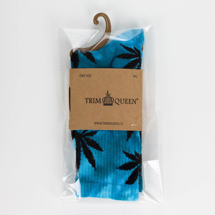 TRIM QUEEN | MJ SOCKS Footwear Trim Queen BLACK ON TURQUOISE TYE DYE
