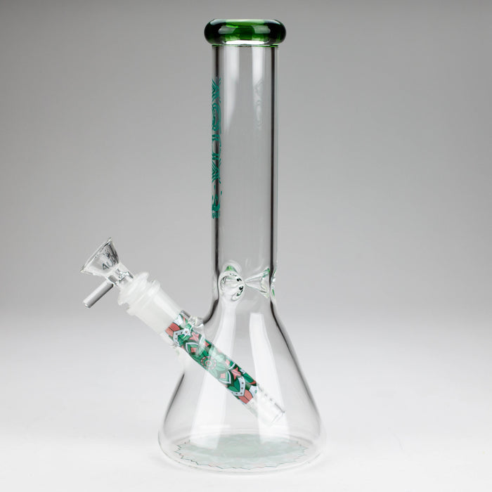 AQUA | 10" Beaker glass water bong with silicone cap [AQUA200]