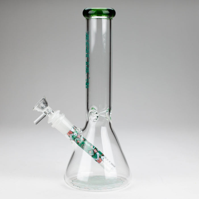 AQUA | 10" Beaker glass water bong with silicone cap [AQUA200] Glass Bong Canadian Distributor