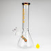 AQUA | 10" Beaker glass water bong with silicone cap [AQUA200] Glass Bong Canadian Distributor Amber