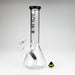 AQUA | 10" Beaker glass water bong with silicone cap [AQUA200] Glass Bong Canadian Distributor Black