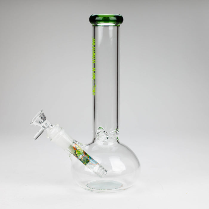 AQUA | 10" Round glass water bong with silicone cap [AQUA201] Glass Bong Canadian Distributor