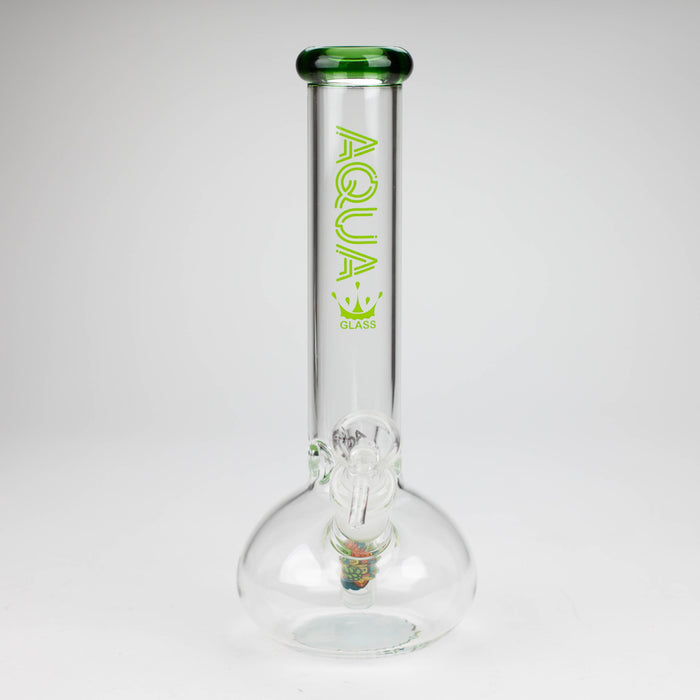 AQUA | 10" Round glass water bong with silicone cap [AQUA201] Glass Bong Canadian Distributor