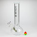 AQUA | 10" Round glass water bong with silicone cap [AQUA201] Glass Bong Canadian Distributor White