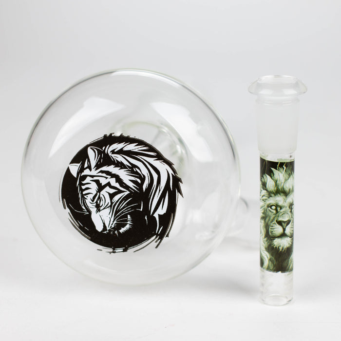 AQUA | 10" Round glass water bong with silicone cap [AQUA201] Glass Bong Canadian Distributor